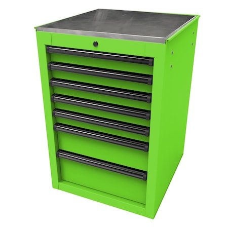 Homak 22in RS Pro 7-Drawer Side Cabinet - Lime Green LG08022070